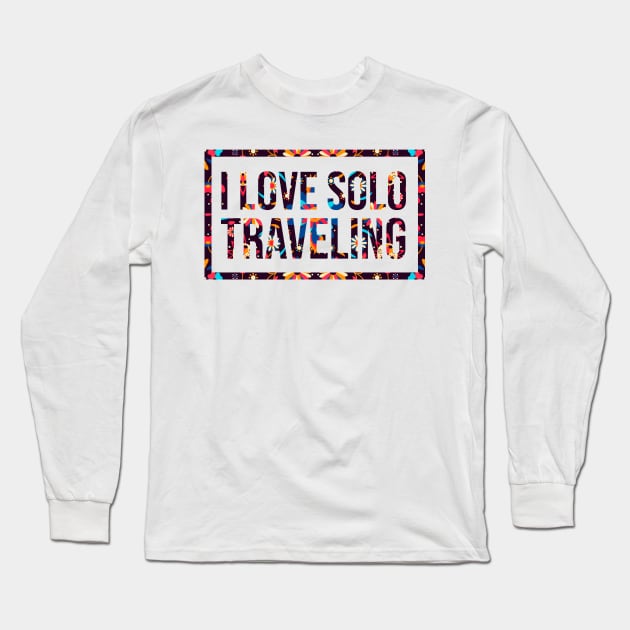 solo traveling , sailing and canoeing , retro hippie van beach surfer longboard aloha Long Sleeve T-Shirt by  Funny .designs123